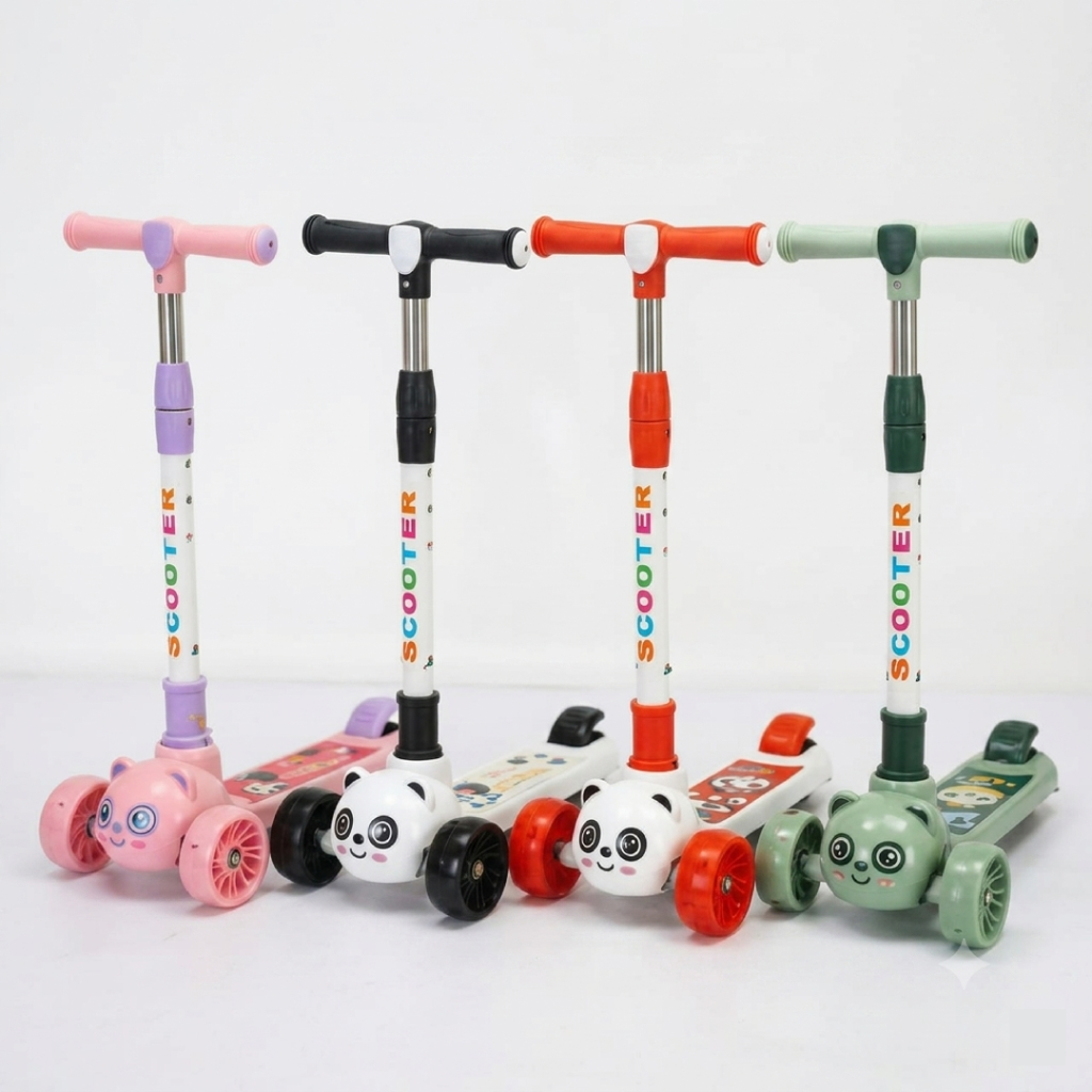 Panda Kids Scooter || Adjustable 3 Wheel Children's Scooter